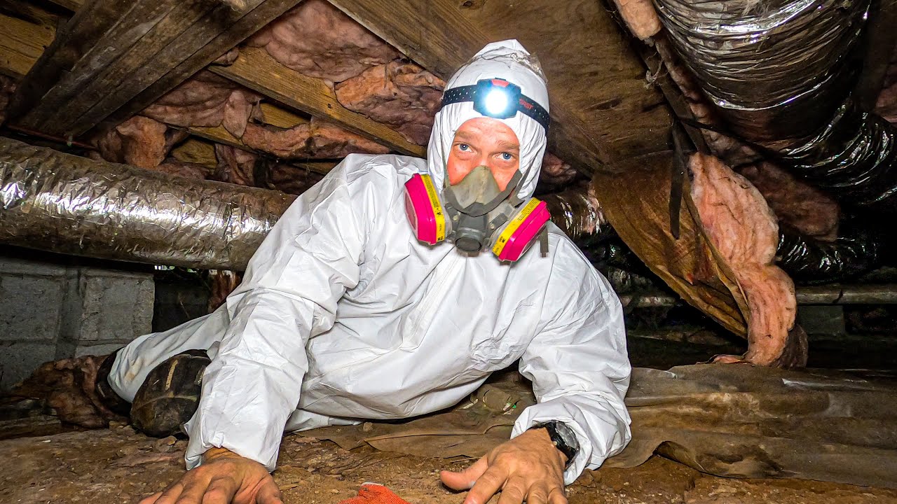 Repairing HVAC Ductwork In A NASTY Crawlspace!!