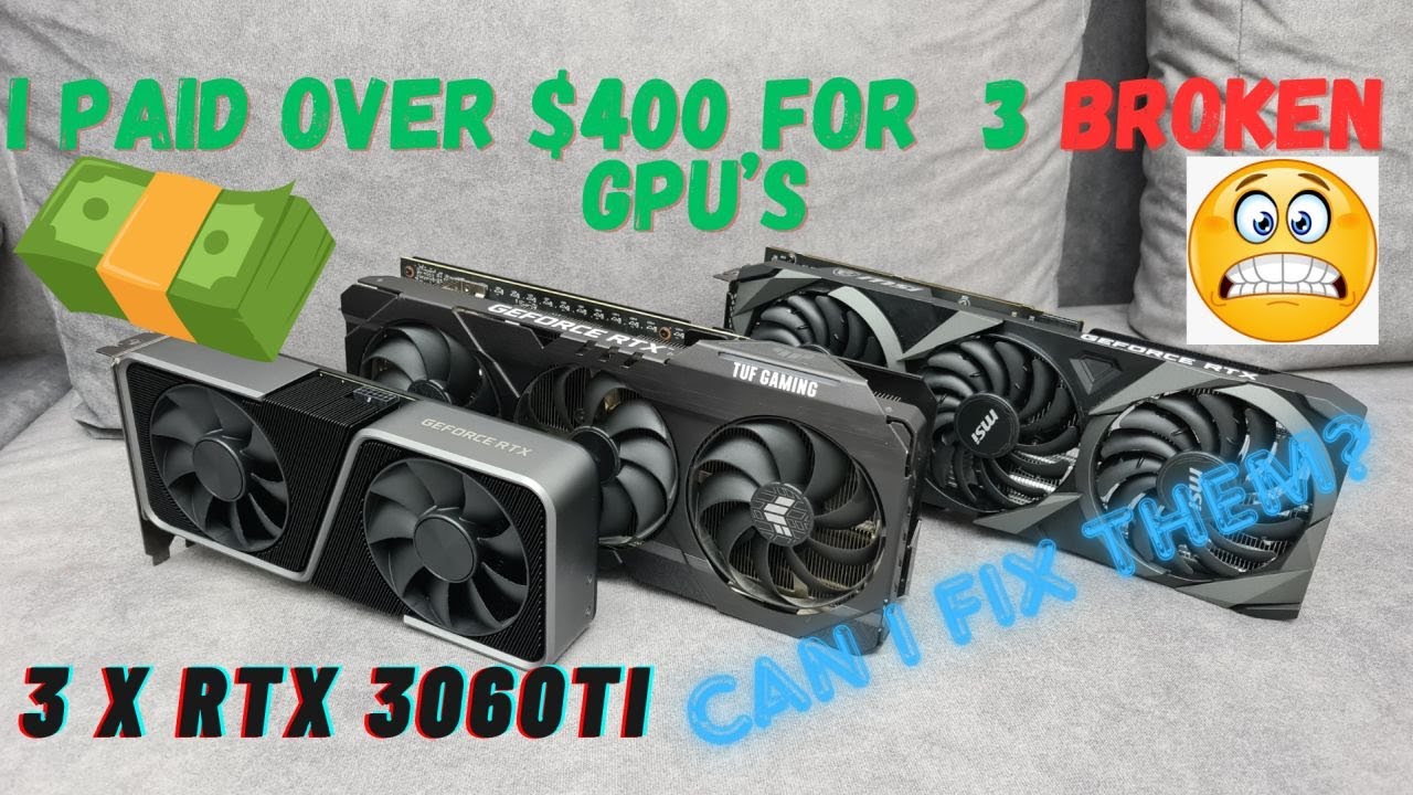 Пытаюсь починить 3 сломанные видеокарты RTX 3060Ti