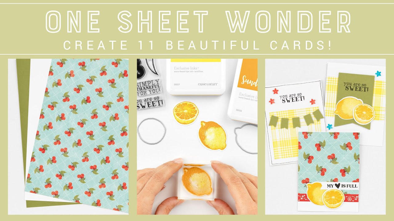 One Sheet Wonder - Create 11 Beautiful Cards + FREE Downloadable Cutting Guide!
