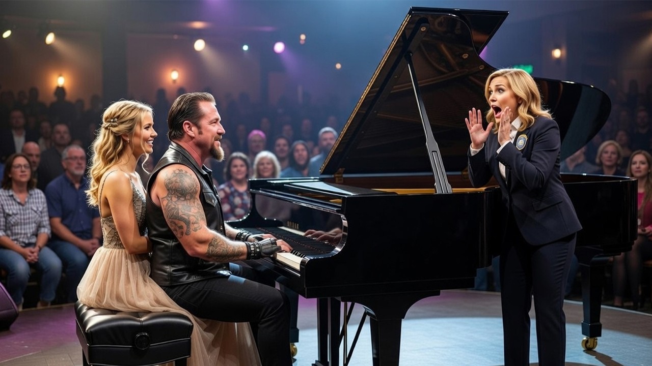 They Laughed at Her Biker Grandpa… Then He Sat at the Piano and Silenced the Entire Hall
