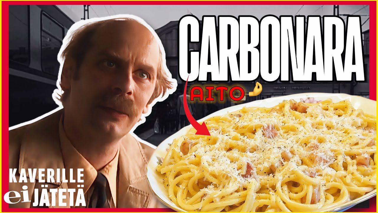 PASTA CARBONARA🍝🥓 Kaverille ei jätetä | Heimo Kokkaa Suomi-Filmeistä