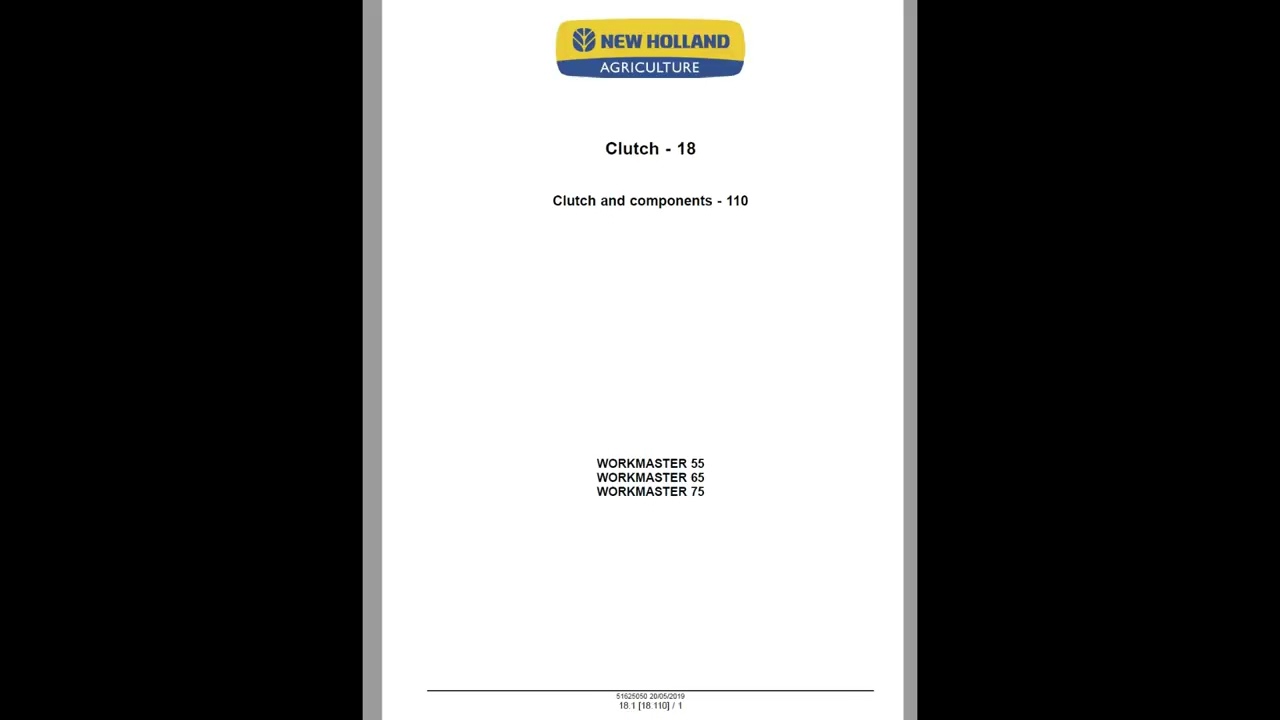 New Holland Workmaster 75 Service manual