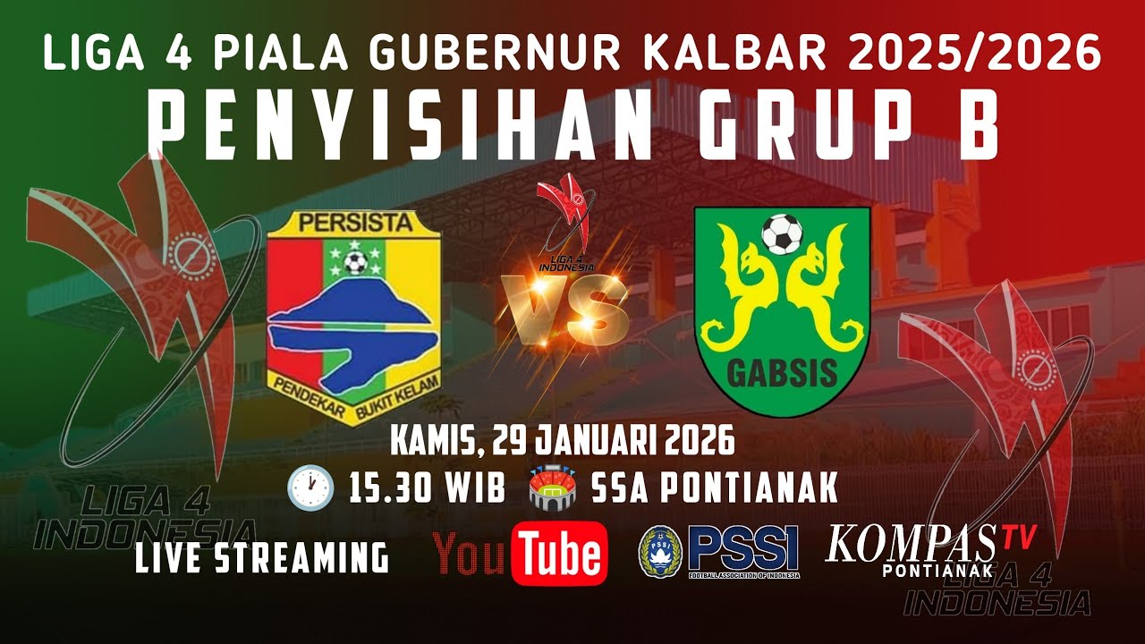 LIVE - PERSISTA SINTANG VS GABSIS SAMBAS PENYISIHAN GROUP B