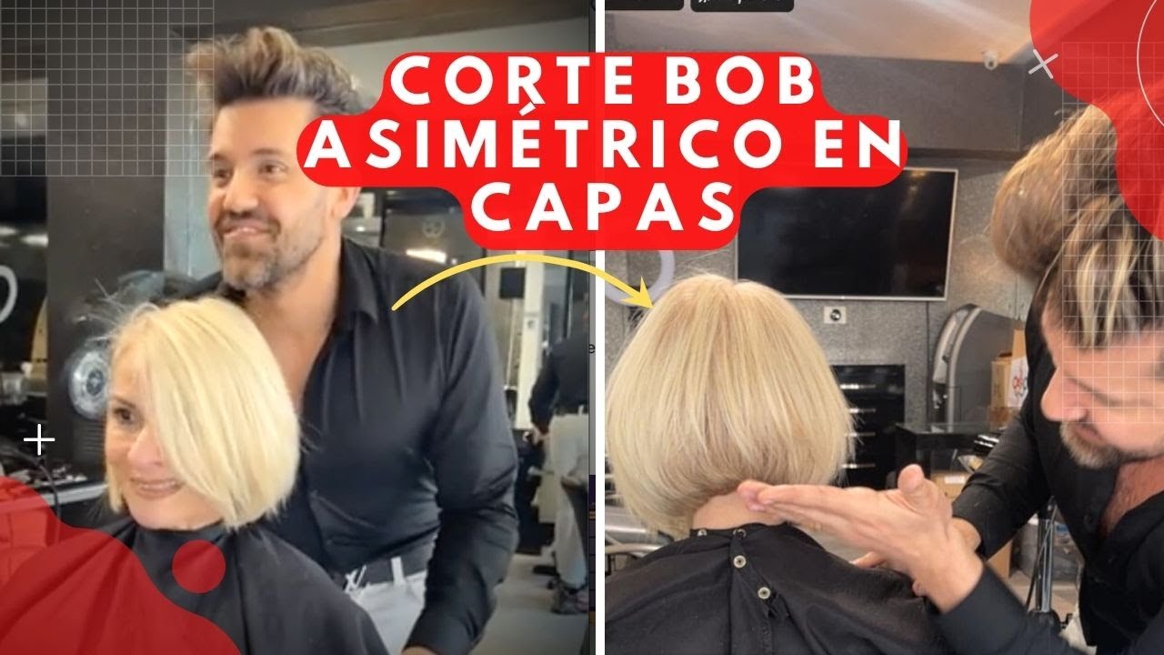 Paso a Paso para crear un Corte Bob Asimétrico en capas / BY GABRIEL SAMRA