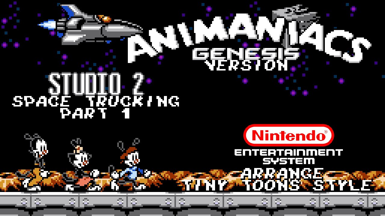 Animaniacs (Sega Genesis) - Studio 2: Space Trucking (part 1) - NES arrange (Tiny Toons 1 style)