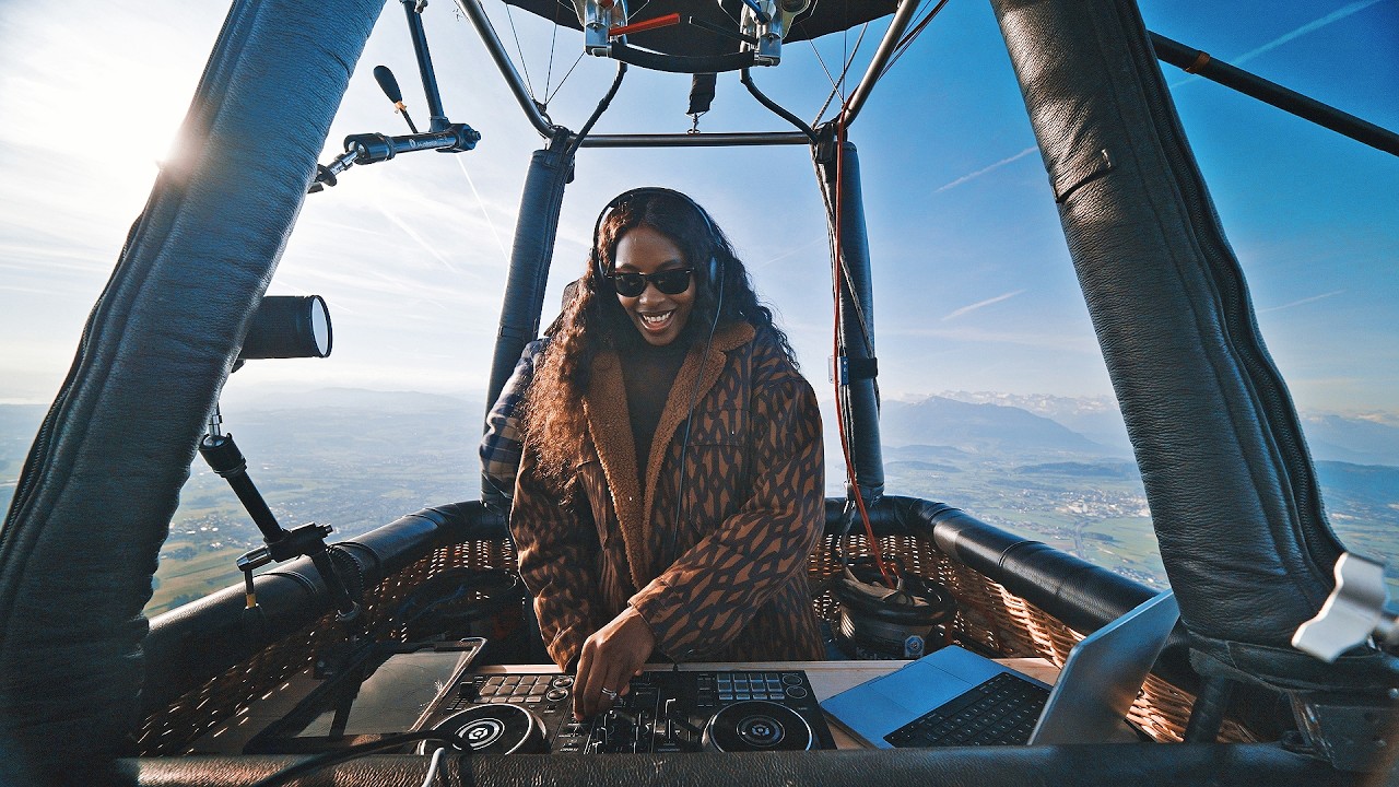 Gina Jeanz - Hot Air Balloon DJ Set From Zug, Switzerland | Live Afro House Mix