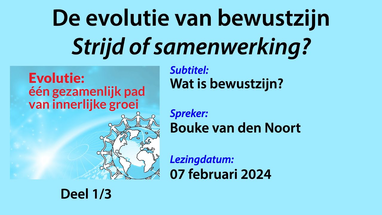 De evolutie van bewustzijn - Strijd of samenwerking? (1/3): Wat is bewustzijn?