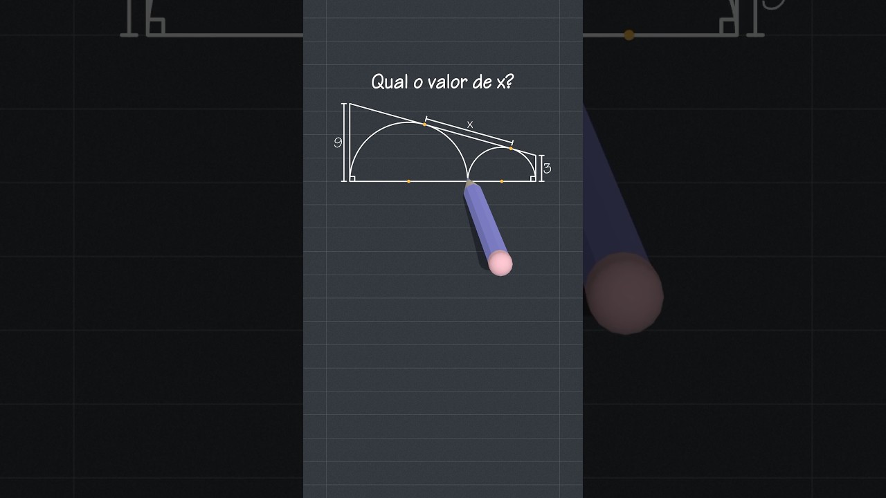 Qual o valor de x? #geometria #semic&iacute;rculo #quadrilatero #matematica
