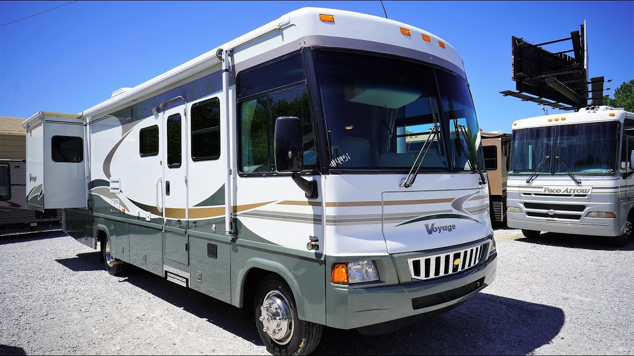 SOLD!2005 Winnebago Voyage 33V Class A Gas, 48K Miles, 2 Slides, Workhorse, Fiberglass Roof, $29,900
