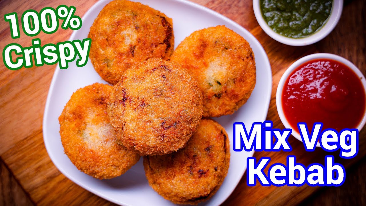 Veg Kebab Recipe - 100% Crispy | Street Style Vegetable Kabab Healthy Protein & Fibre Evening Snack