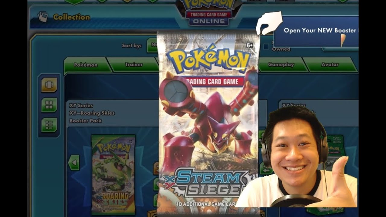 OPENING 72 Steam Siege Booster Packs on PTCGO (2 Booster Boxes)