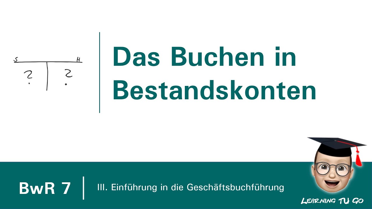 BwR 7 | Das Buchen in Bestandskonten