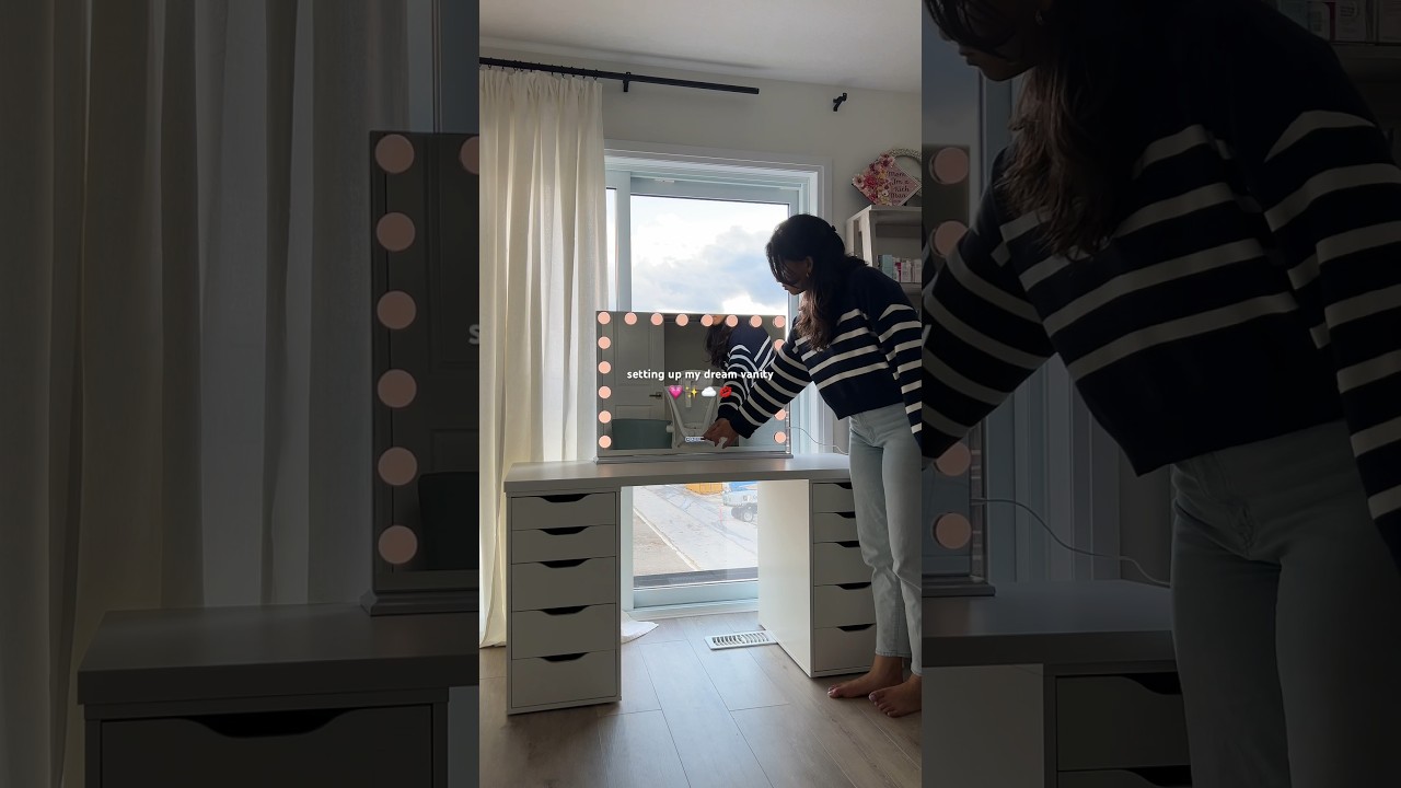in love with my vanity setup 😭 
