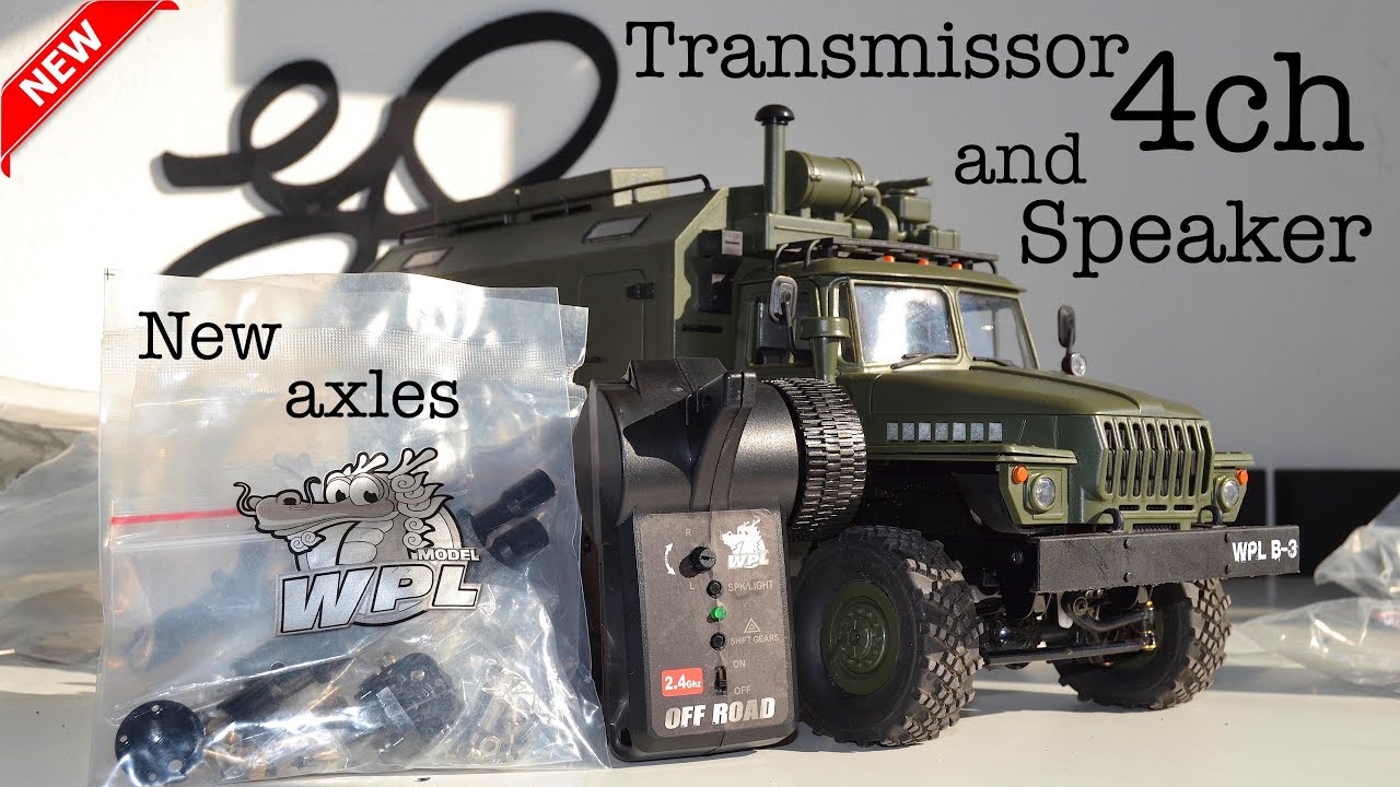 WPL New Products, 4ch transmissor, axles, light control, rim weights...