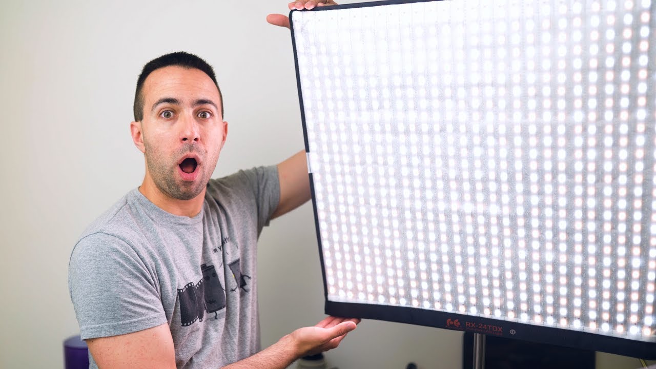 Questo PANNELLO LED FLESSIBILE per FOTO e VIDEO è GIGANTE!! Recensione Falcon Eyes RX-24TDX
