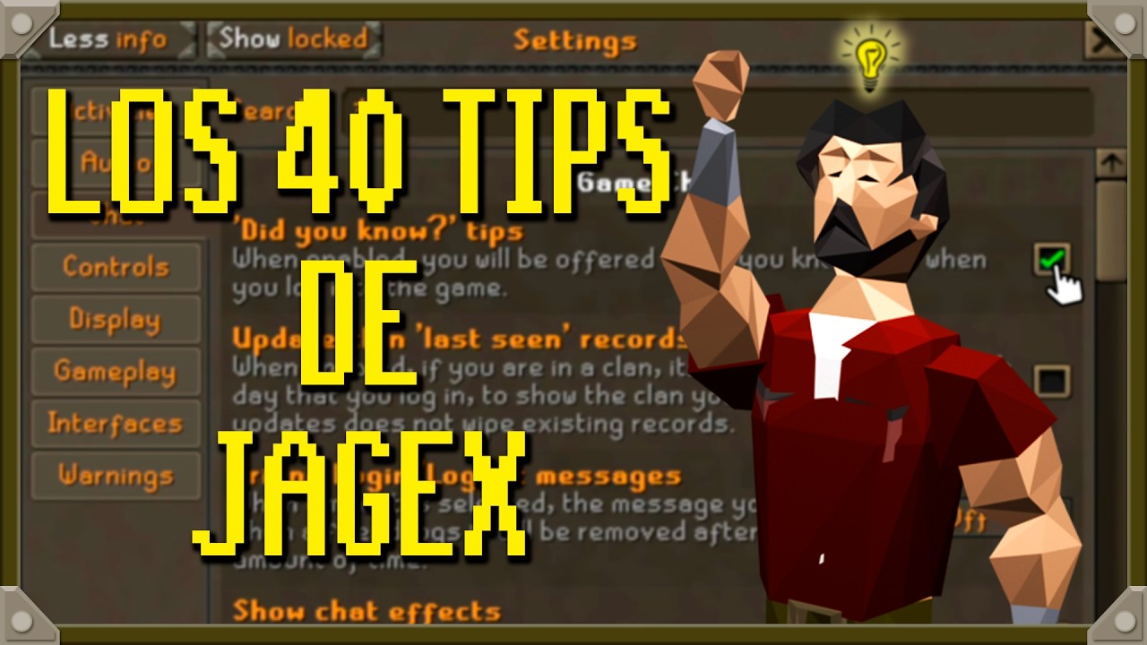 Parte #6: 40 TIPS Que Te Pueden SERVIR AL JUGAR Old School RuneScape DE PARTE DE JAGEX  [OSRS]