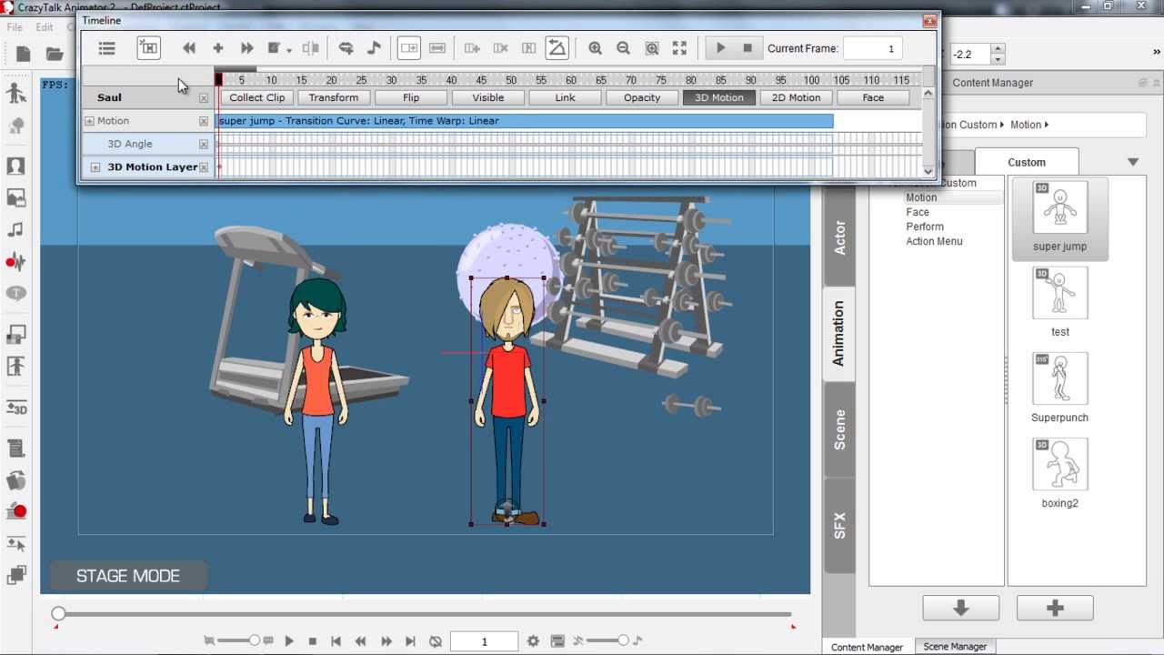 CrazyTalk Animator 2 Tutorial - Importing iClone Motions to CrazyTalk Animator 2
