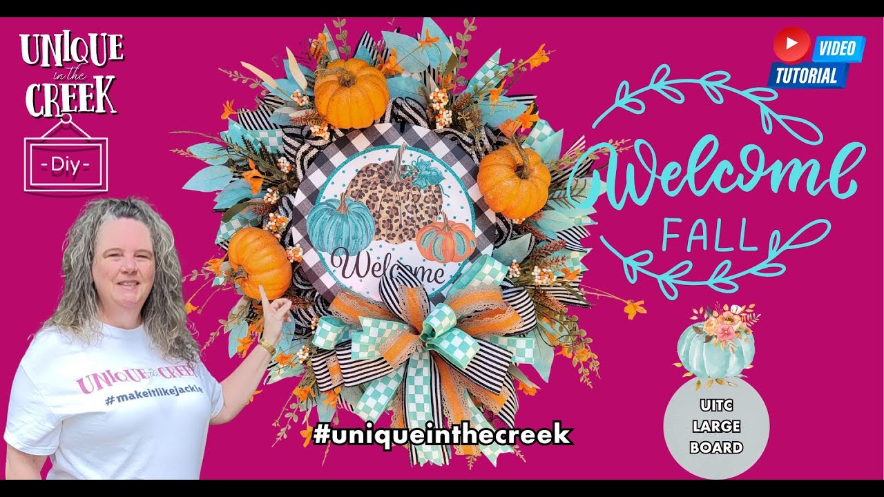 Make This Stunning Teal Fall Wreath in Under an Hour #wreathmaking #diy