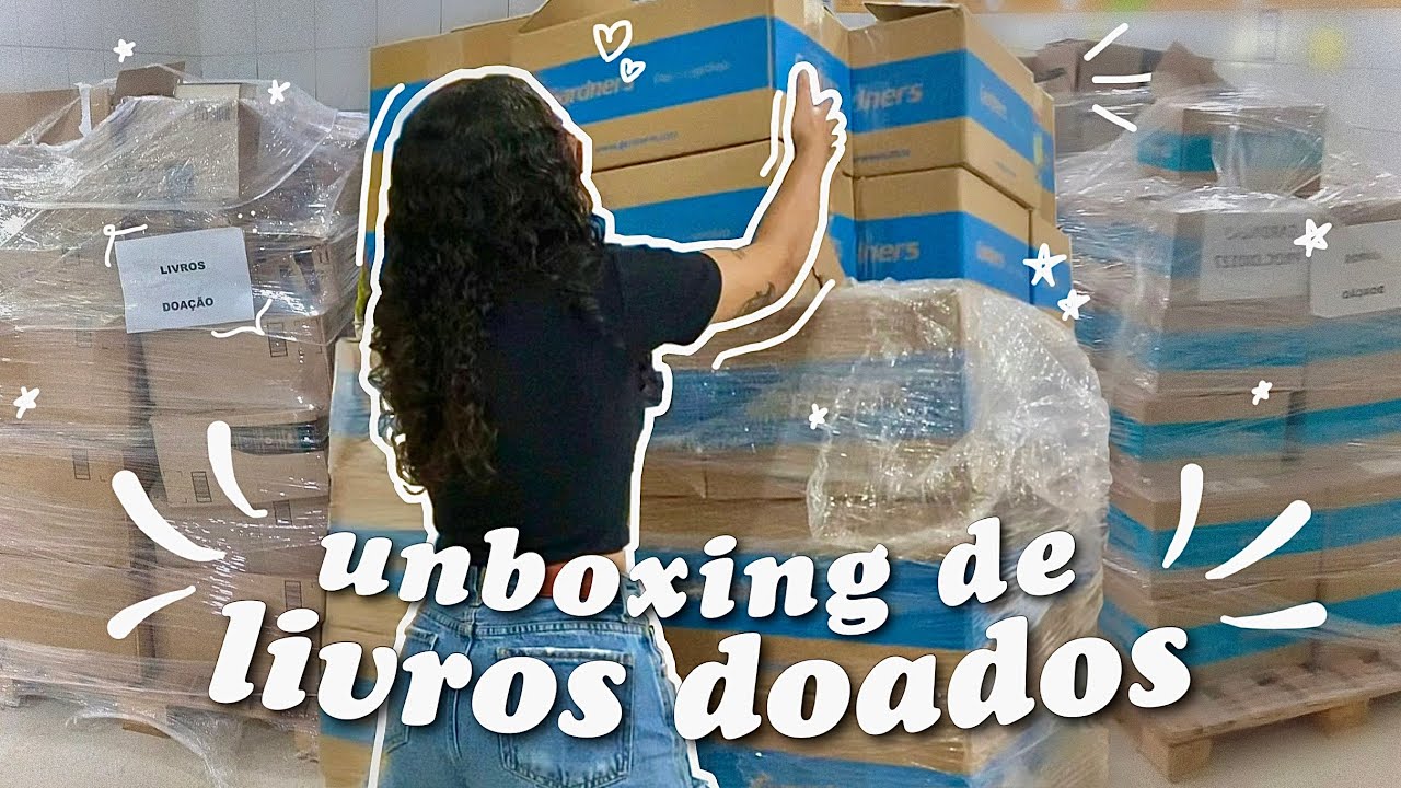 abrindo caixas de LIVROS DOADOS PELAS LOJAS 📚✨🤍