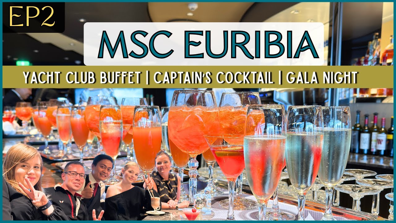MSC Euribia Yacht Club - Sea Day Buffet Breakfast, Cocktail & Gala Night | Norwegian Fjords 4K | EP2
