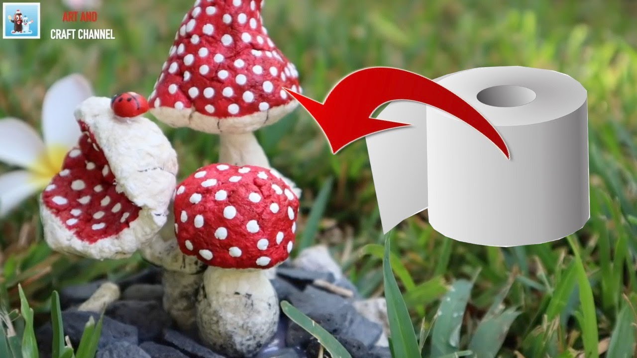 Awesome Mushrooms from Toilet Paper Art and Craft Ideas for a Home Project