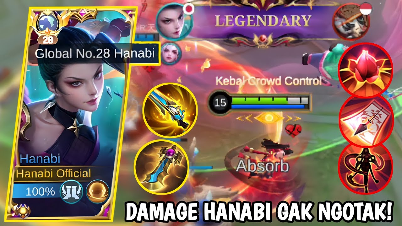 DAMAGE HANABI SAKIT BANGET PAKAI BUILD INI DILATE GAME! HANABI BEST BUILD TERSAKIT 2026 - MLBB