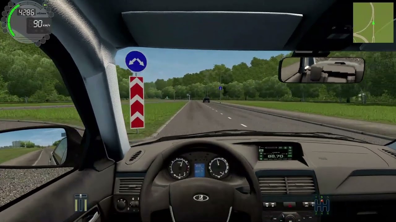 На Приоре на дачу I City Car Driving