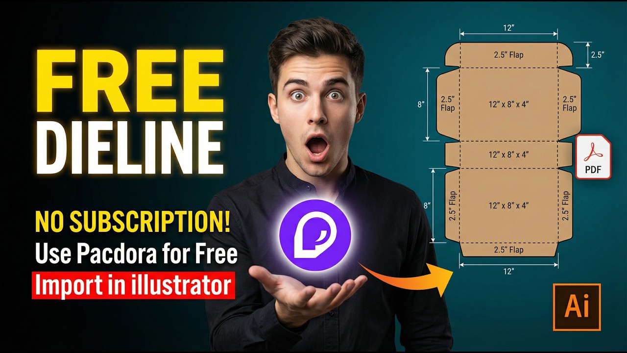 How to Use Pacdora for FREE | No Subscription Dieline Export to Adobe Illustrator #design