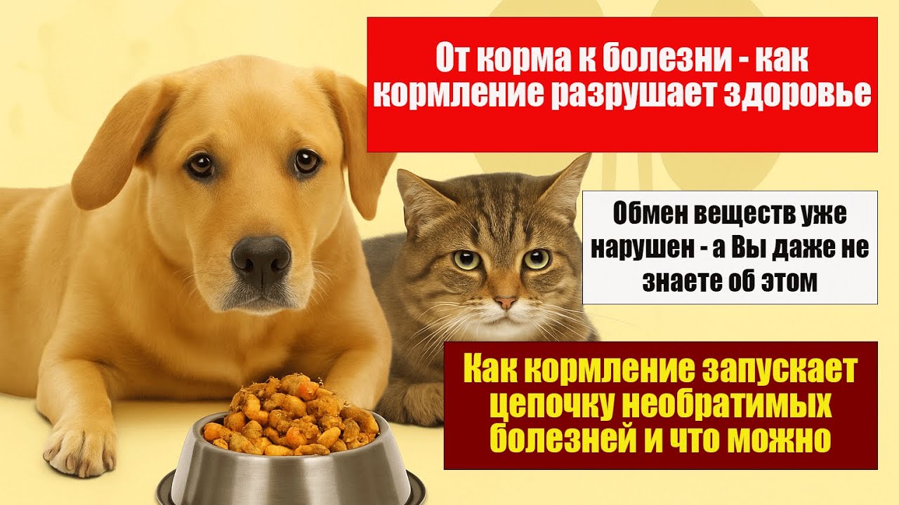 Как кормление плохими сухими кормами разрушает здоровье собак и кошек: электролитный сбой и болезни.