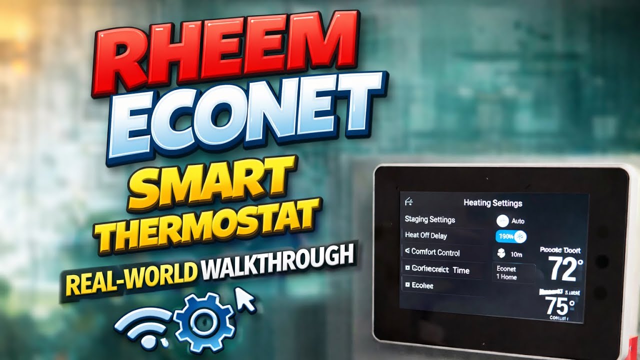 Rheem EcoNet Smart Thermostat FULL Walkthrough (Every Setting Explained)