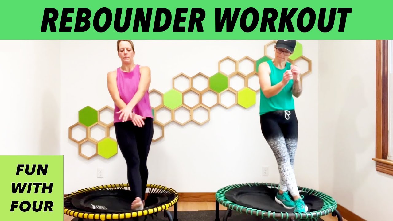 15 Minute Gentle Beginner & Senior Friendly Mini Trampoline Cardio | Fun With Four Rebounder Workout