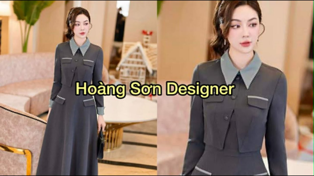 Dạy cắt may: Hướng dẫn c&aacute;ch cắt đầm c&oacute; &aacute;o kho&aacute;c ngo&agrave;i cổ đức ngực theo mẫu| Ho&agrave;ng Sơn designer