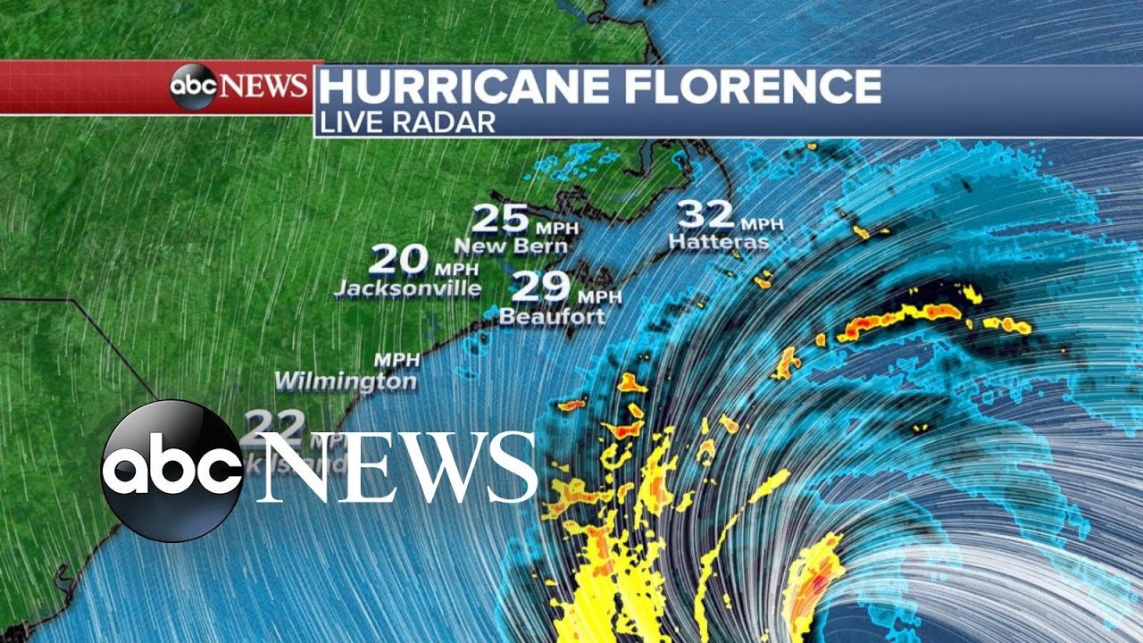 Tracking the path of Hurricane Florence