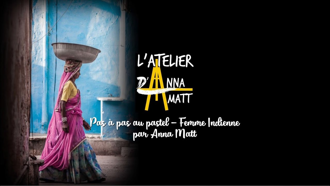 Pas à pas au pastel - Femme Indienne