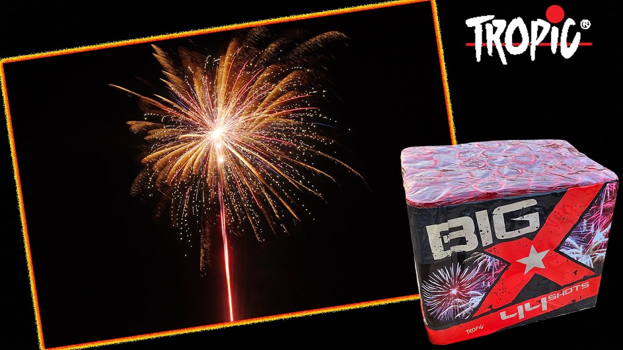 Tropic Fireworks | Big X (TB99) | 44 Schuss Multieffekt-Batterie bis 48mm Kaliber [Kat. F3]