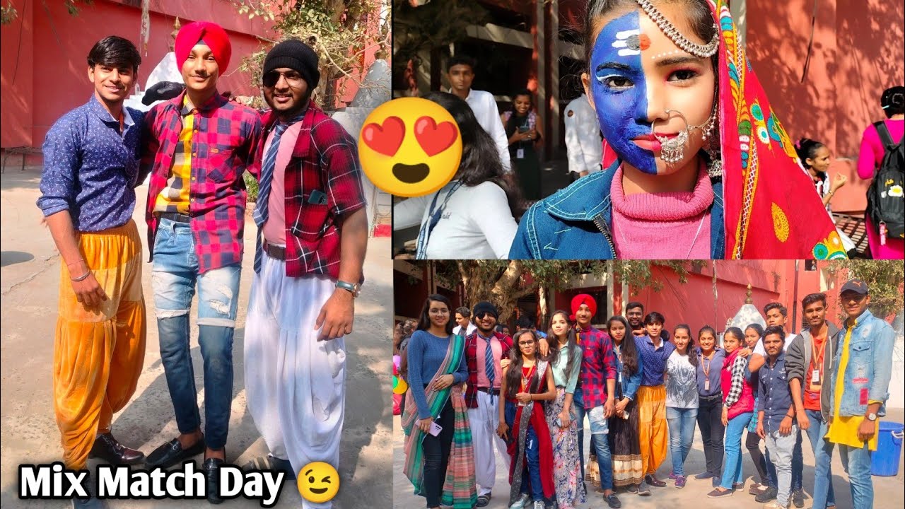 Fun Fair And Mix Match Day In College 😍 || College Days Celebration || Gujarat college
