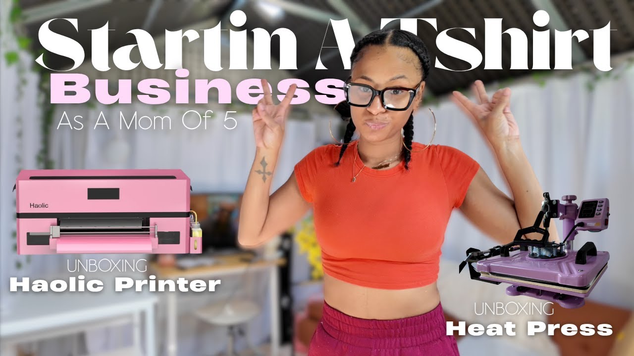 “Boss Mom Moves 💪 | Starting My T-Shirt Brand + Equipment Unboxing & Setup Vlog” Haolic DTF Printer