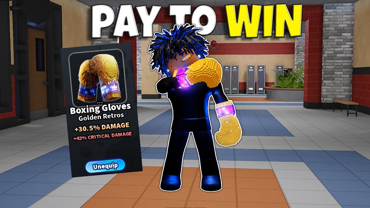 Я использовал самый платный аккаунт PAY TO WIN в Roblox Fight In A School..