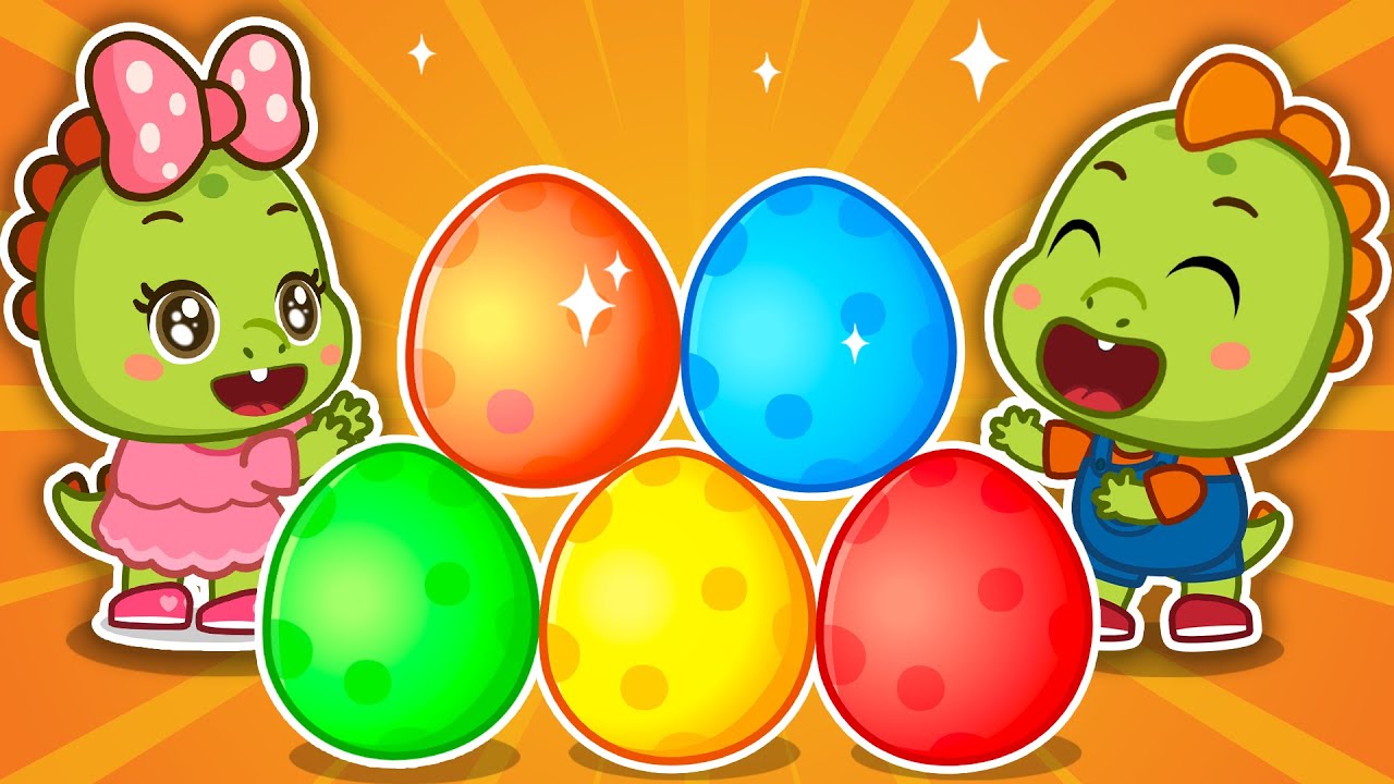 Can&ccedil;&otilde;es Infantis de Ovos Surpresa | 5 Ovos Surpresa Coloridos | DinoLala M&uacute;sicas Infantis