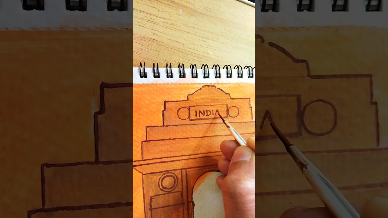 Independence Day Art | India gate drawing🇮🇳 