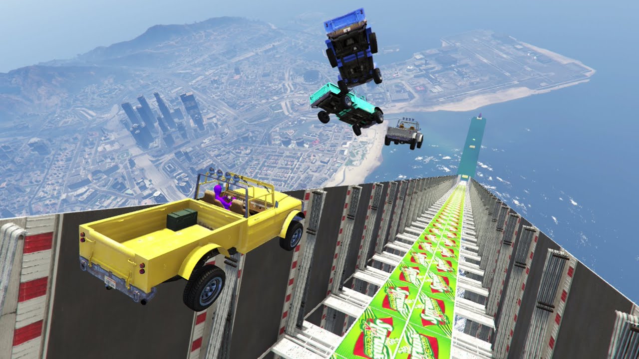 MEGA HARD FACE TO FACE ! EN DESCENTE AVEC DES TROUS PARTOUT ! (GTA 5 ONLINE COURSE WTF)