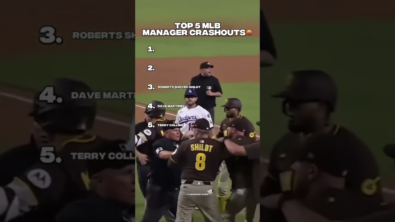 TOP 5 MLB MANAGER CRASHOUTS🤬 #mlb #baseball #sports #top5 #crashout