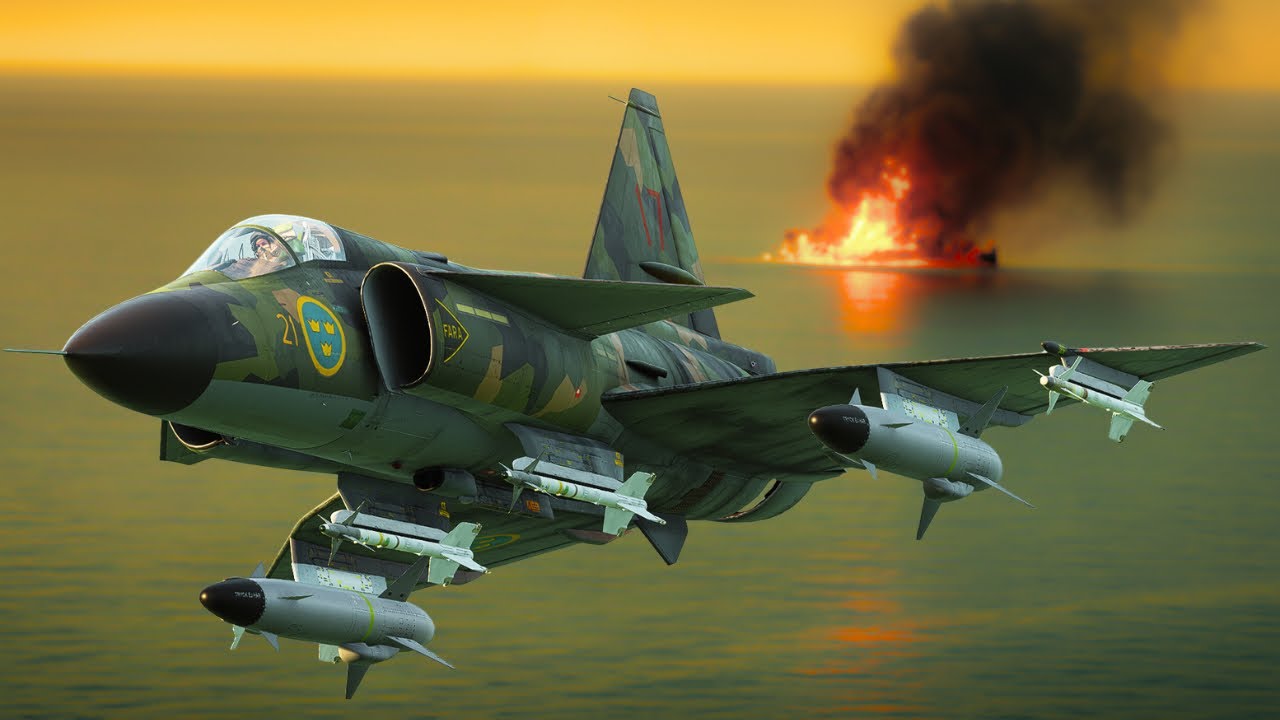 Baltic Guardian | Viggen Strikes a Warsaw Pact Ship | Cold War | DCS