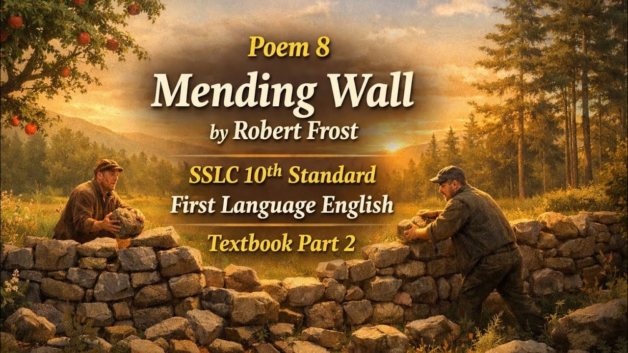 Poem 8 – Mending Wall by Robert Frost | SSLC 10th Standard First Language English Textbook Part 2