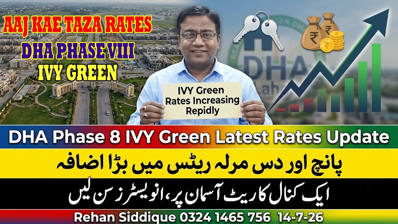 Актуальные цены на участки в DHA Lahore Phase 8 Ivy Green в 2026 году | Обзор бума на рынке! 📈
