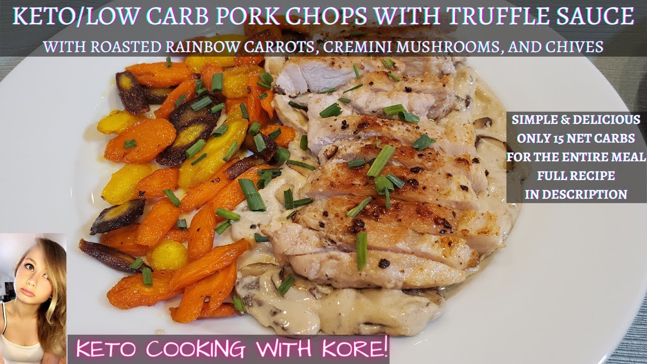 KETO / LOW CARB Pork Chops with Truffle Sauce. Green Chef #11
