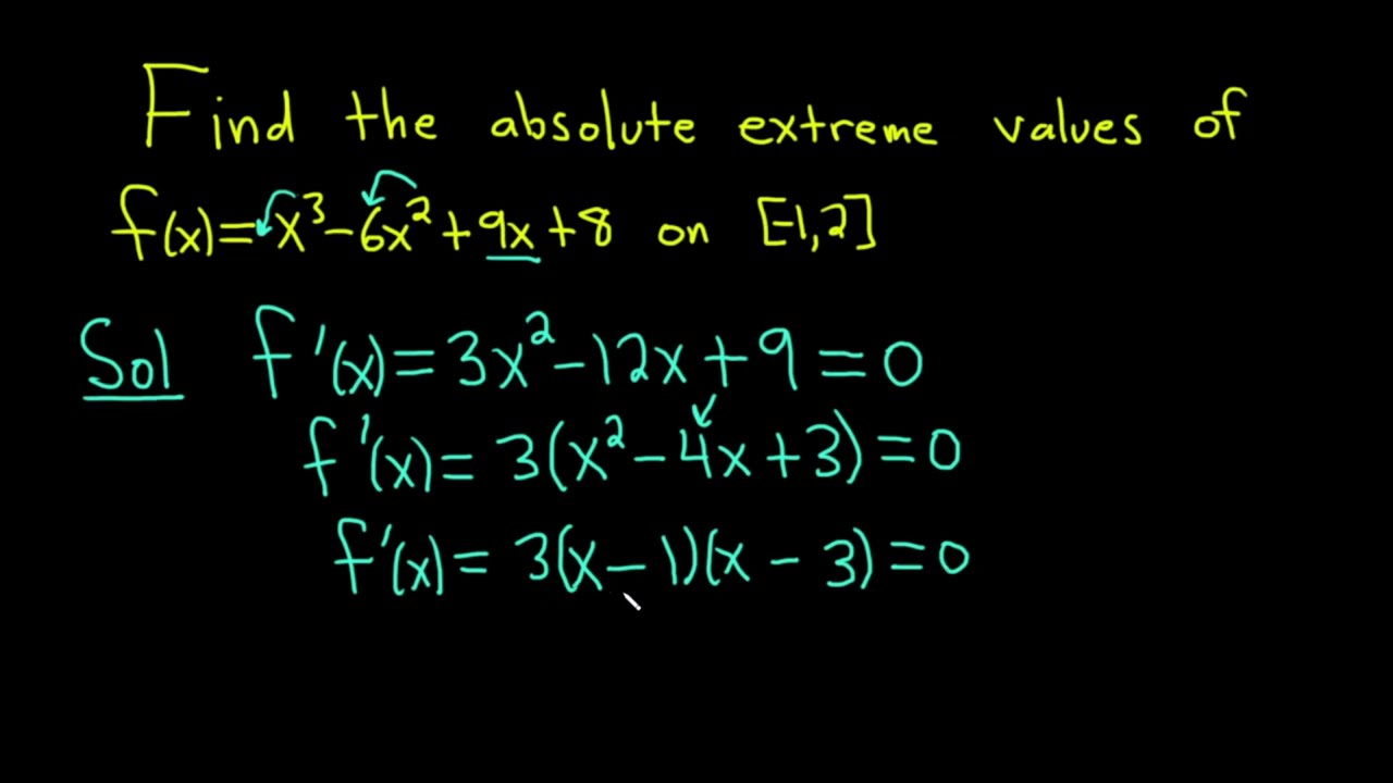 Calculus: Finding The Absolute Extreme Values