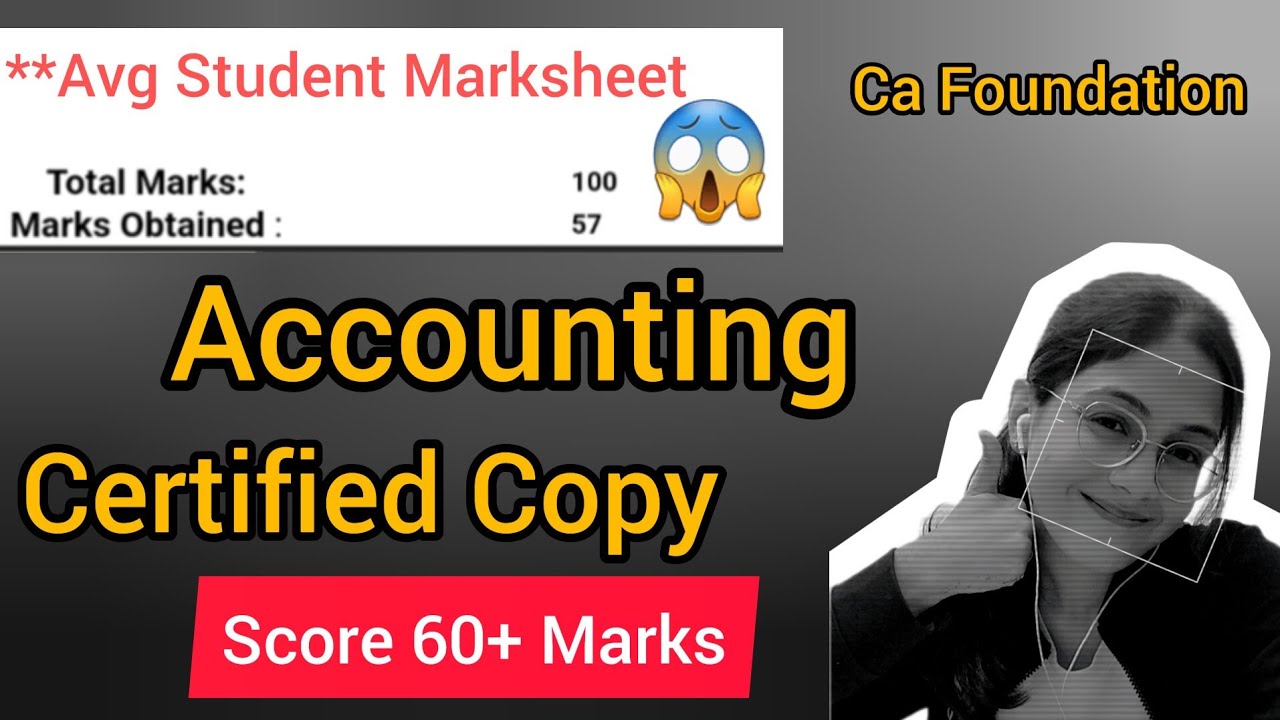 Ca Foundation Accounting Certified Copy🔥 Detailed Analysis🏆60+ Marks Jan 25#cafoundation #accounting