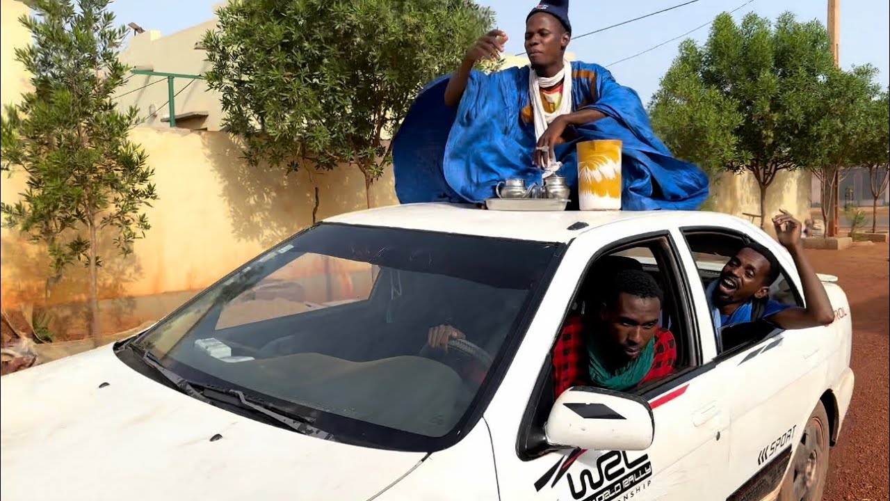 amadi tombe sur sa voiture