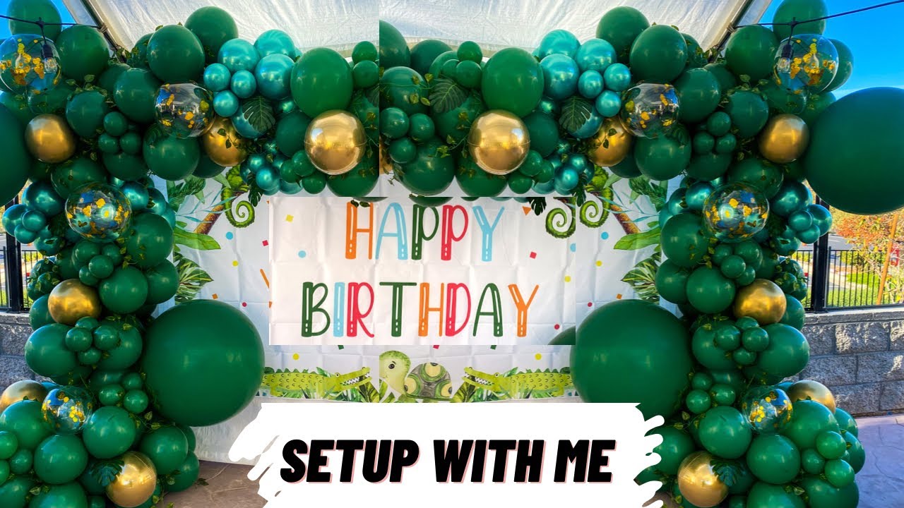 REPTILE THEME BALLOON GARLAND | Time-lapse